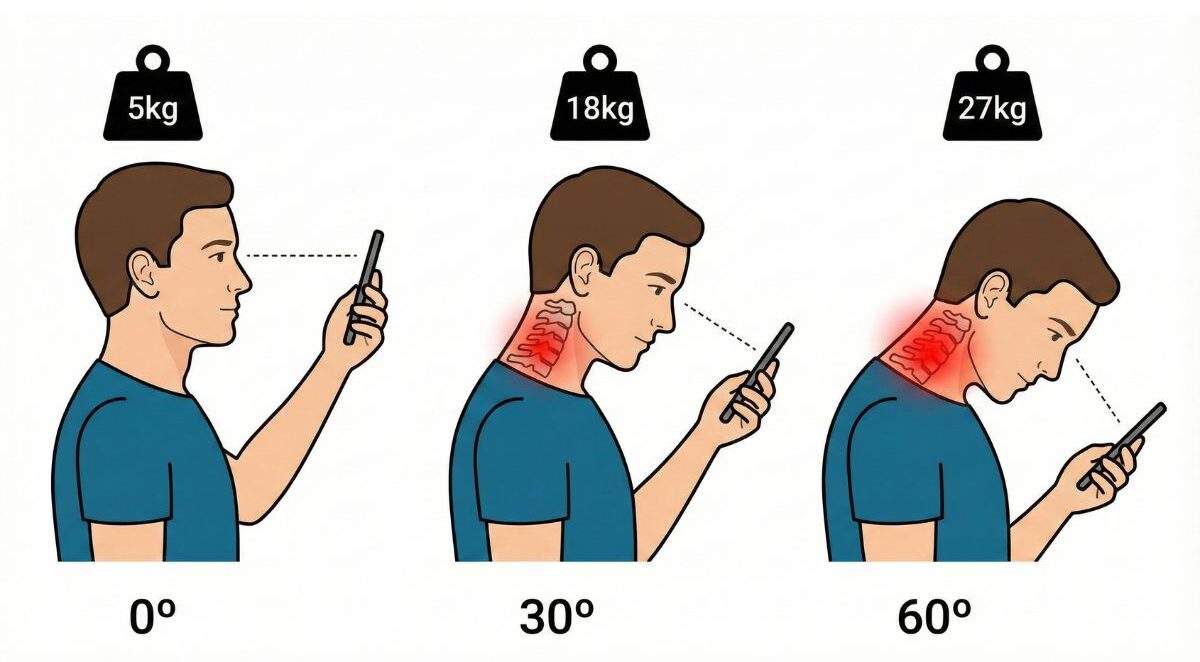 Sente Dor no Pescoço por Causa do Celular: Compreendendo o Peso do Problema Sente Dor no Pescoço por Causa do Celular: Compreendendo o Peso do Problema