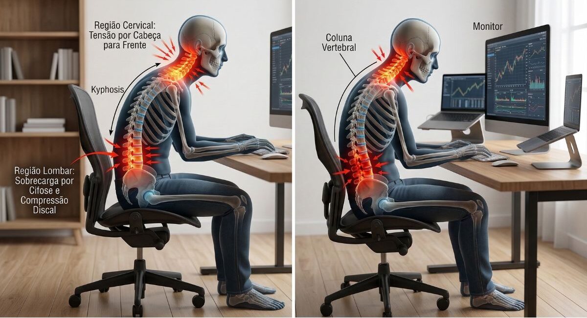 Dor nas Costas no Trabalho Home Office: Por Que Apenas Trocar a Cadeira Não Resolve? Dor nas Costas no Trabalho Home Office: Por Que Apenas Trocar a Cadeira Não Resolve?